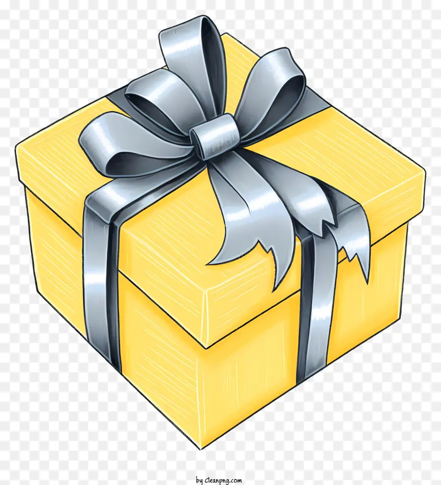 هدية مربع，صندوق الهدايا الأصفر PNG