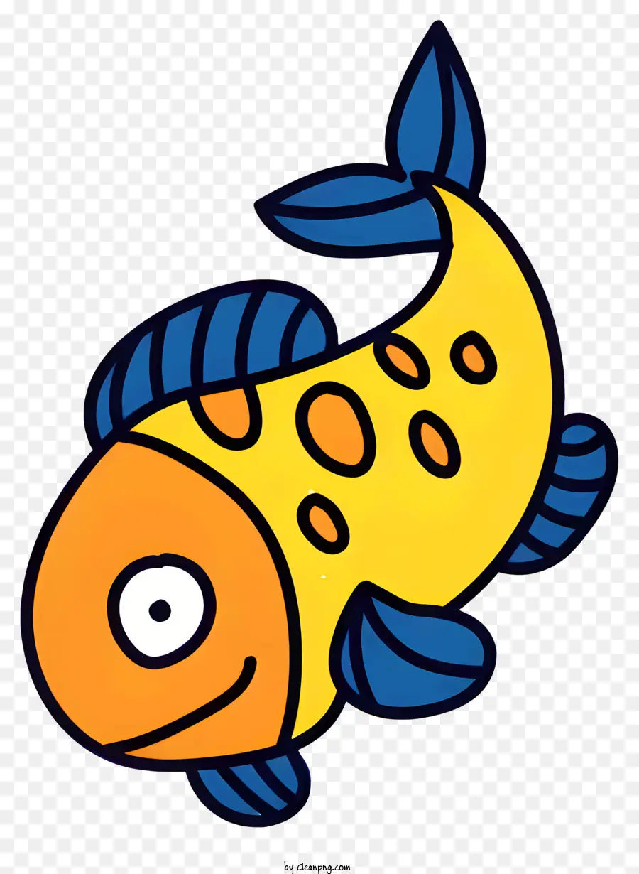 الكرتون الأسماك，السمكة الصفراء والأزرق PNG