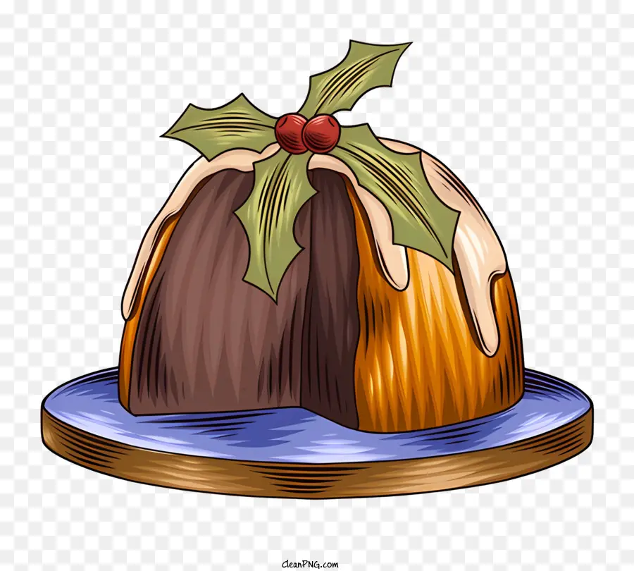 كعكة عيد الميلاد，فاكهة المغطاة بالشوكولاتة PNG
