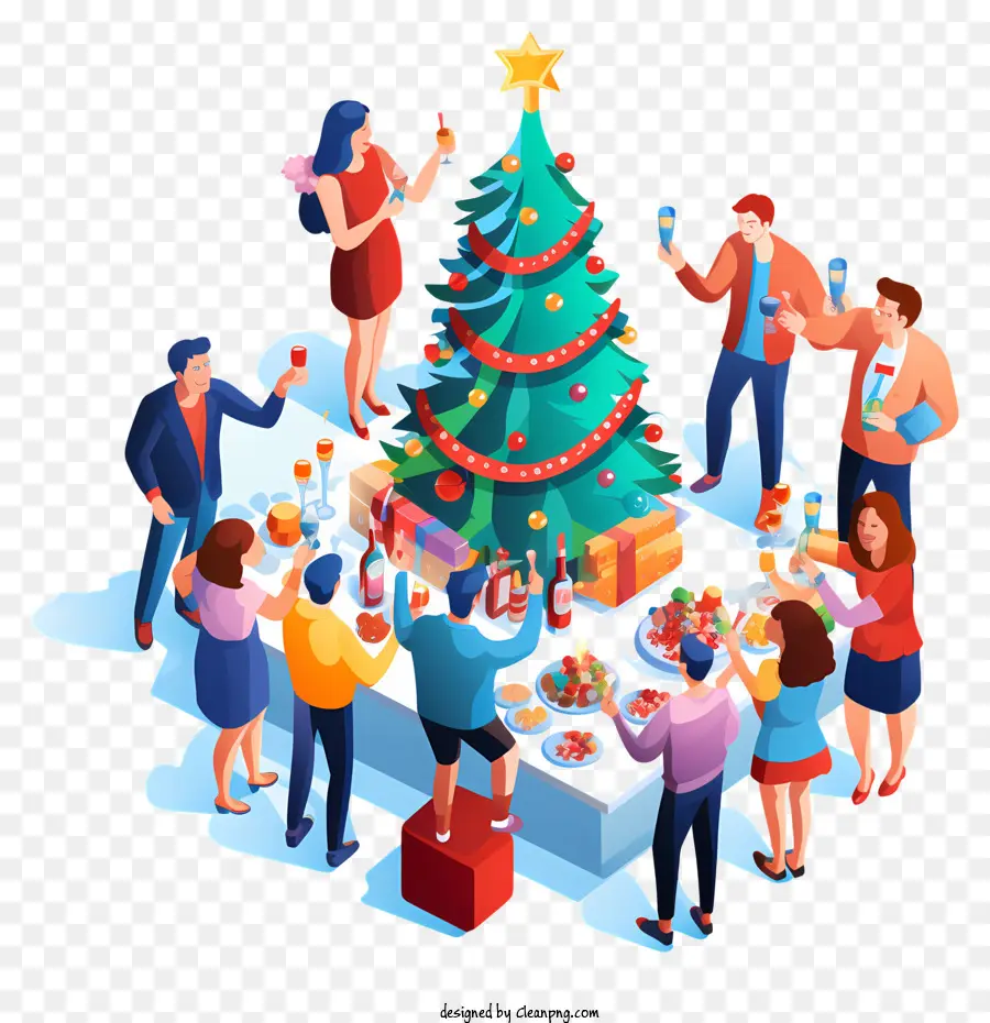 زينة شجرة عيد الميلاد，تجمع المجموعة PNG