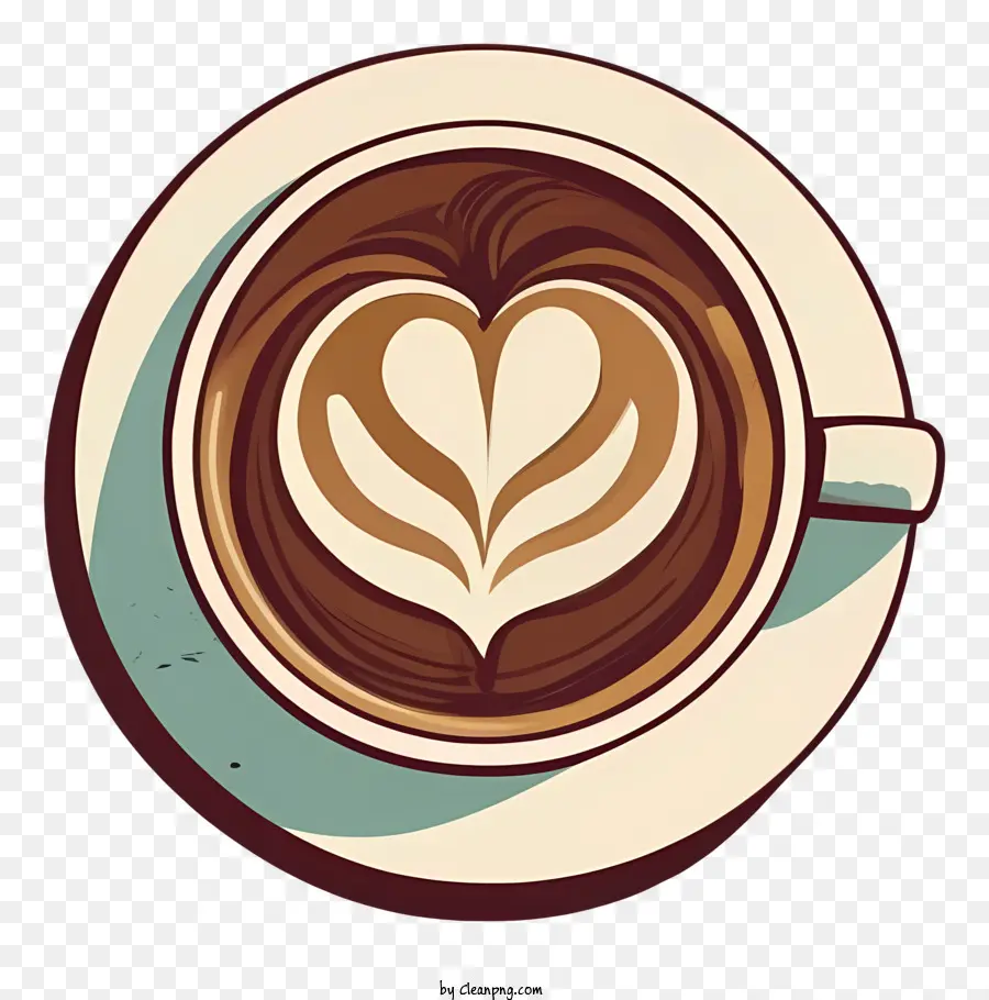 فنجان القهوة，تصميم القلب PNG