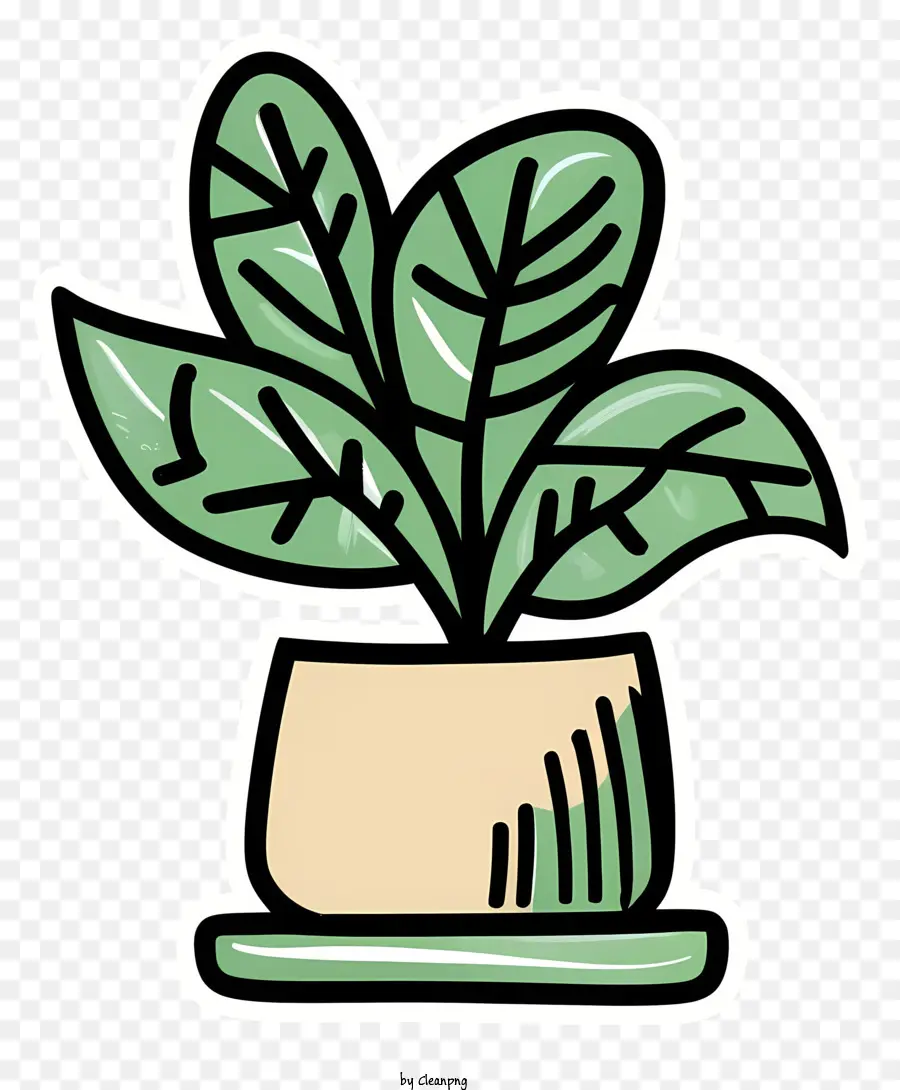 محفوظ بوعاء النباتات，نبات الورق الأخضر PNG