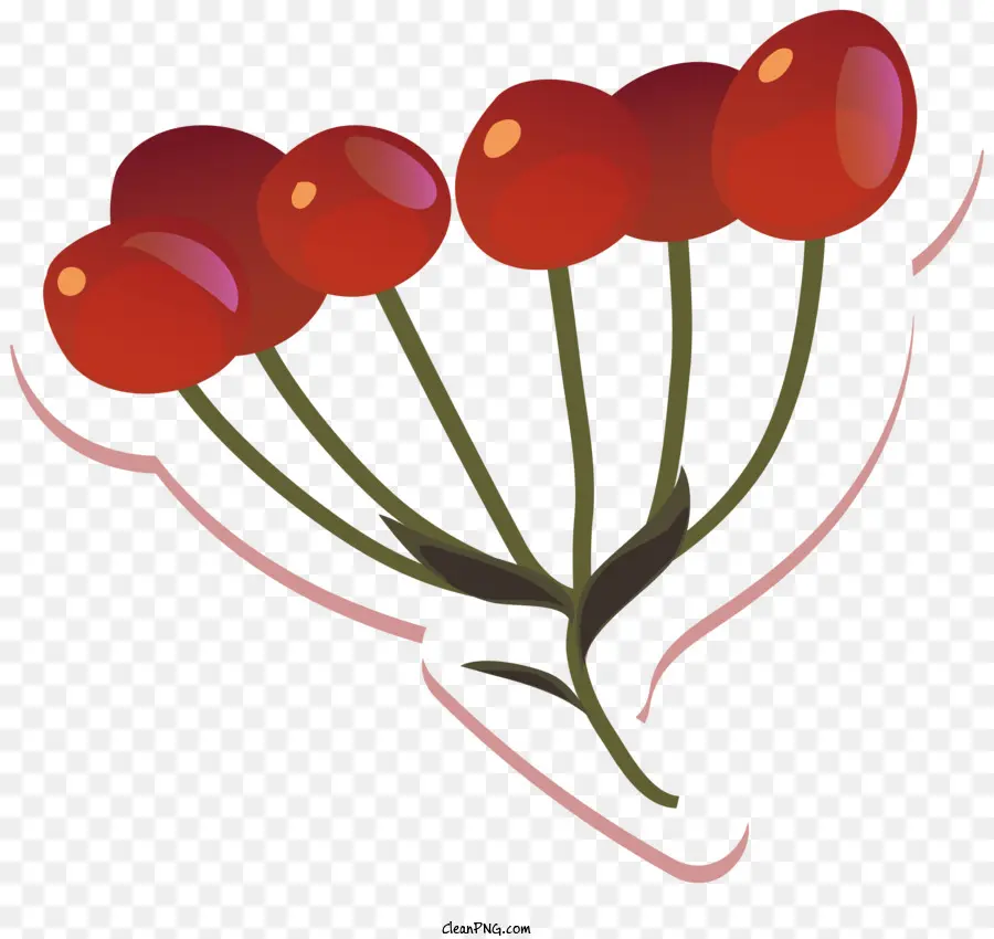 الفاكهة على شكل قلب，التوت الأحمر PNG