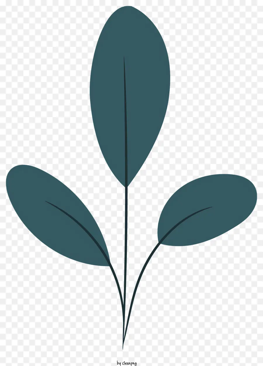 صورة ظلية نباتية，ورقة خضراء PNG