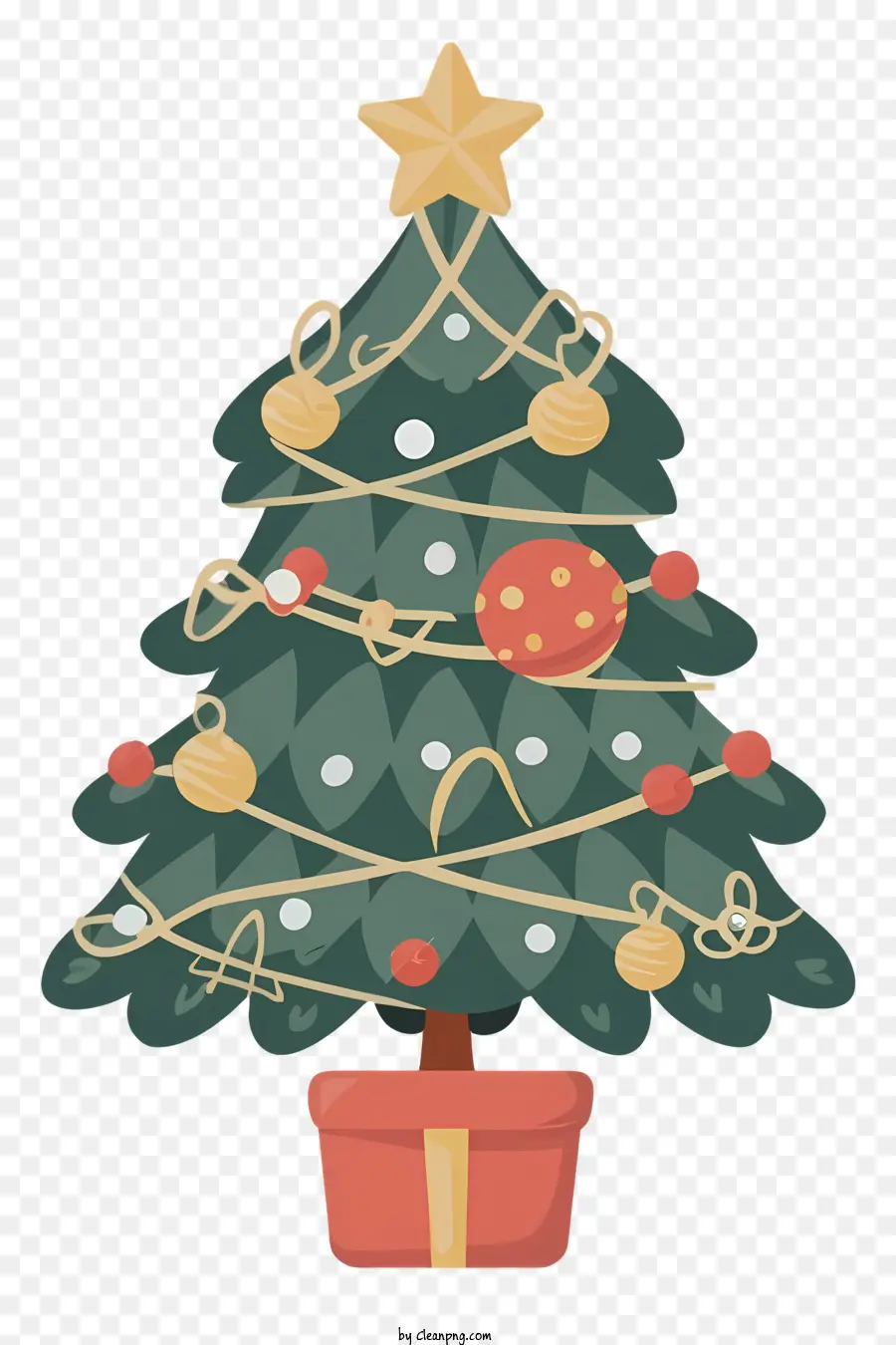 شجرة عيد الميلاد，محفوظ بوعاء النباتات PNG