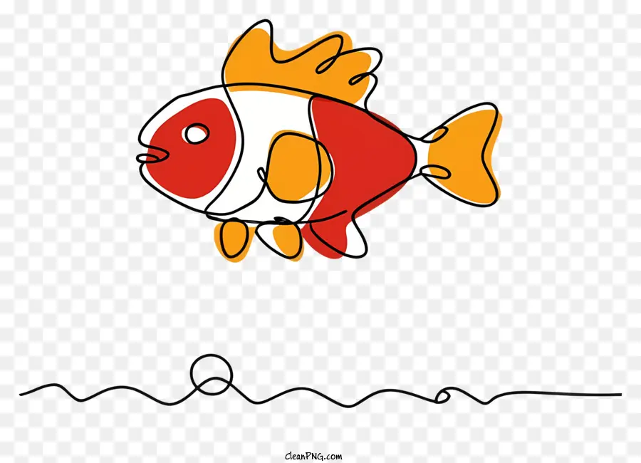 الكرتون الأسماك，سمكة حمراء وبيضاء PNG