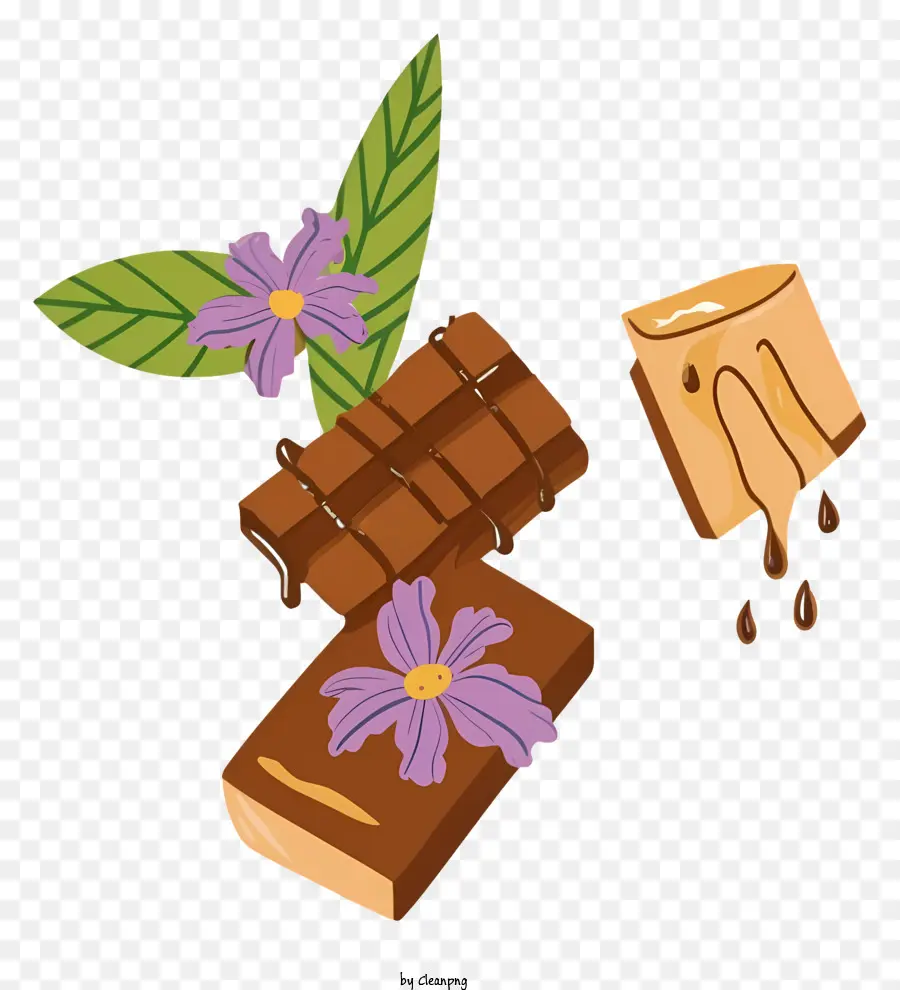 الشوكولاته，زهرة PNG