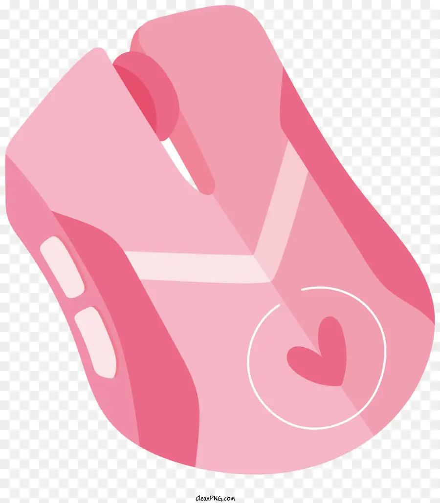 ماوس الكمبيوتر الوردي，رمز القلب الماوس PNG