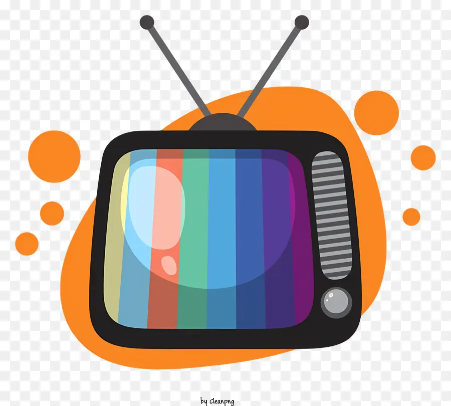 فقاعة برتقالية，شاشة التلفزيون PNG