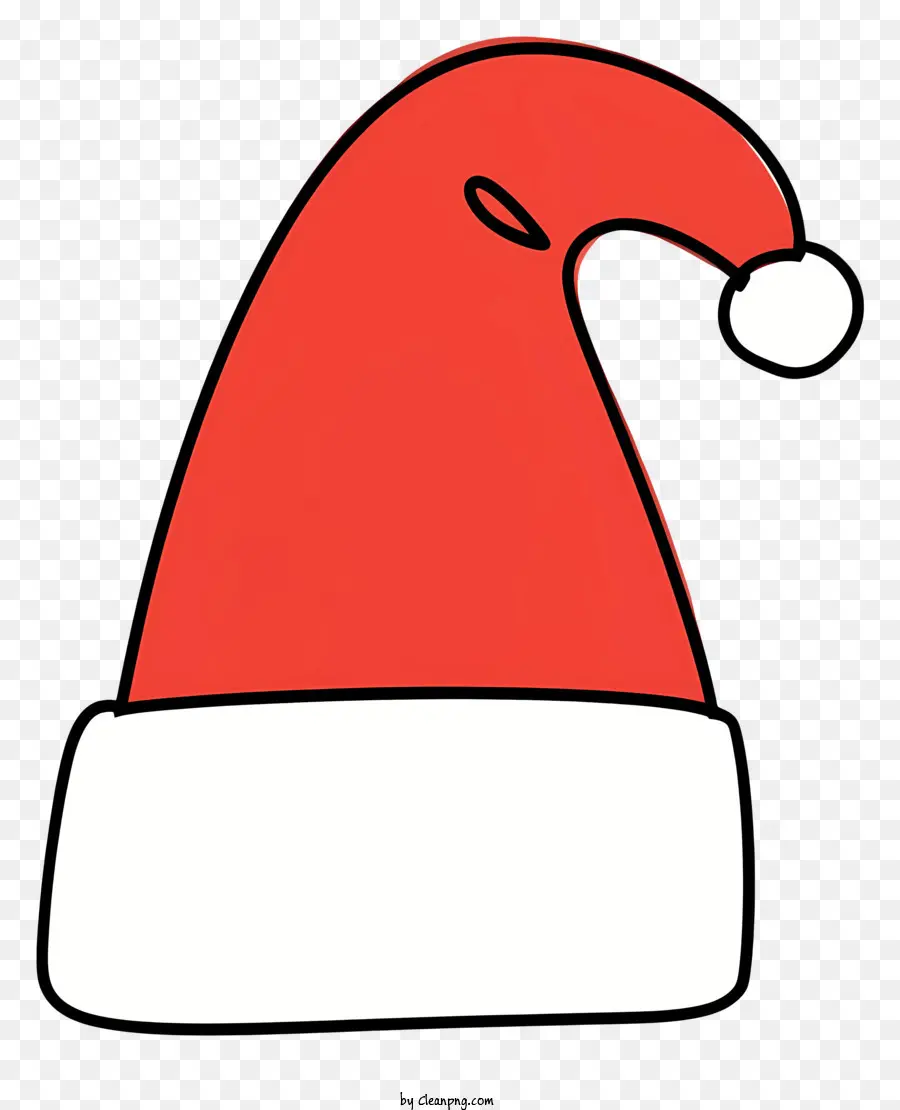 سانتا قبعة，قبعة سانتا الحمراء والأبيض PNG