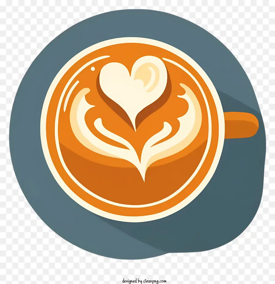 كوب من القهوة，شكل قلب ، PNG