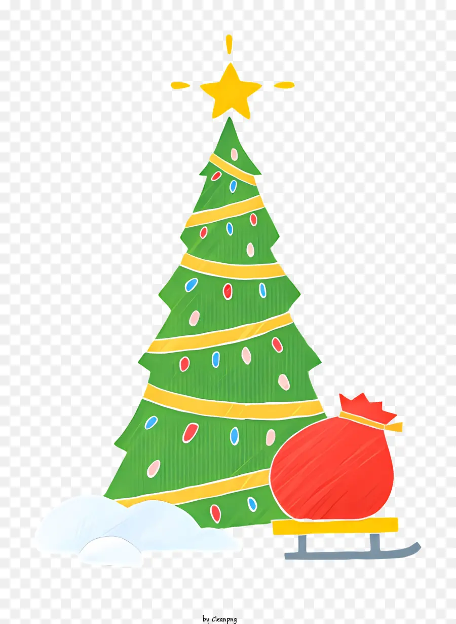 شجرة عيد الميلاد，مزلقة PNG