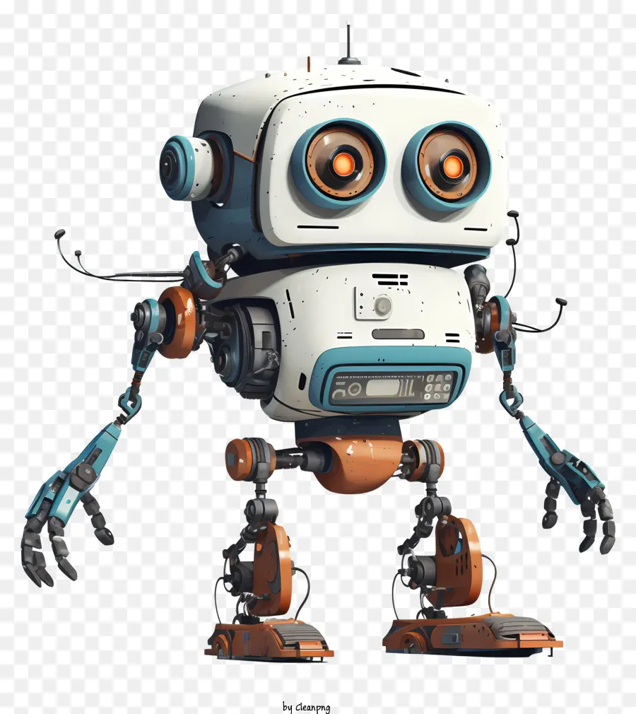 الروبوت الروبوت，عيون واسعة PNG
