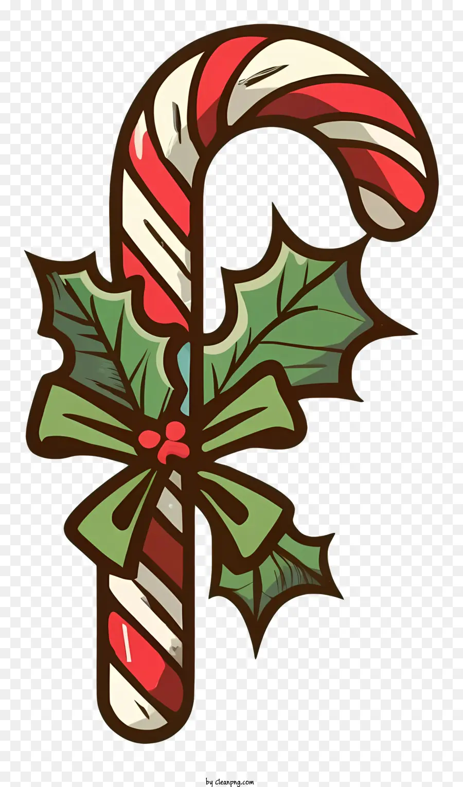 Candy Cane Vector Graphic，حلوى على شكل قصب PNG