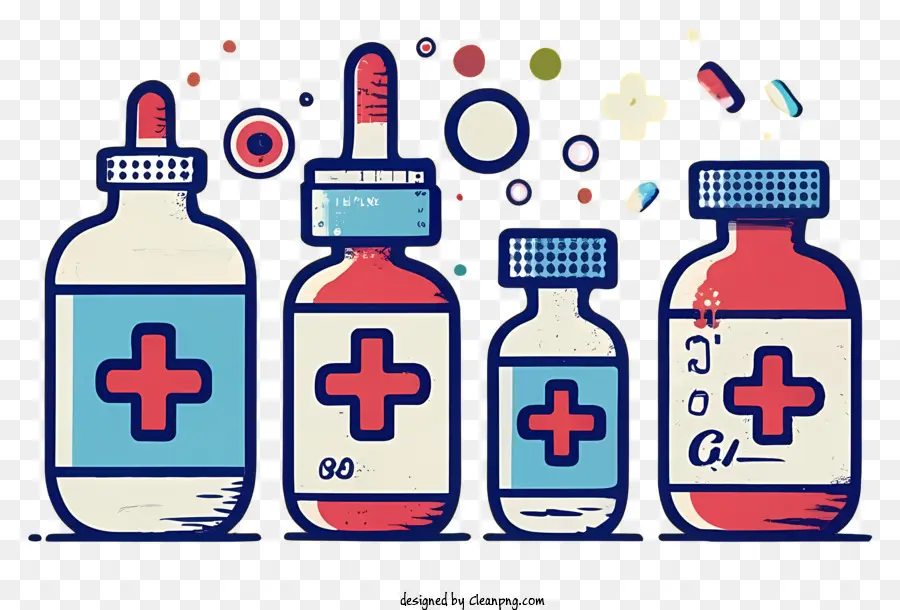 زجاجات الطب，حبوب أو دواء PNG