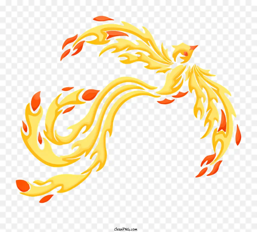 الطائر الذهبي，النيران PNG