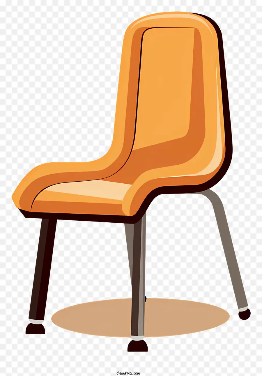 كرسي برتقالي，كرسي الإطار المعدني PNG