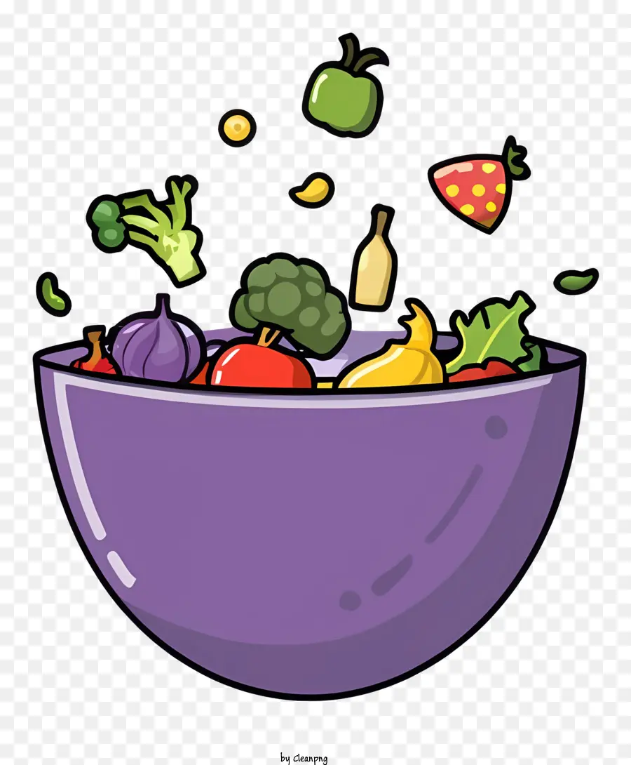 الأرجواني وعاء，الفواكه والخضروات PNG