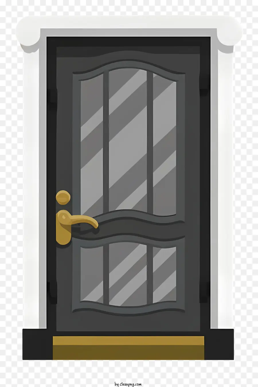 الباب الأمامي，الباب الأسود والأبيض PNG