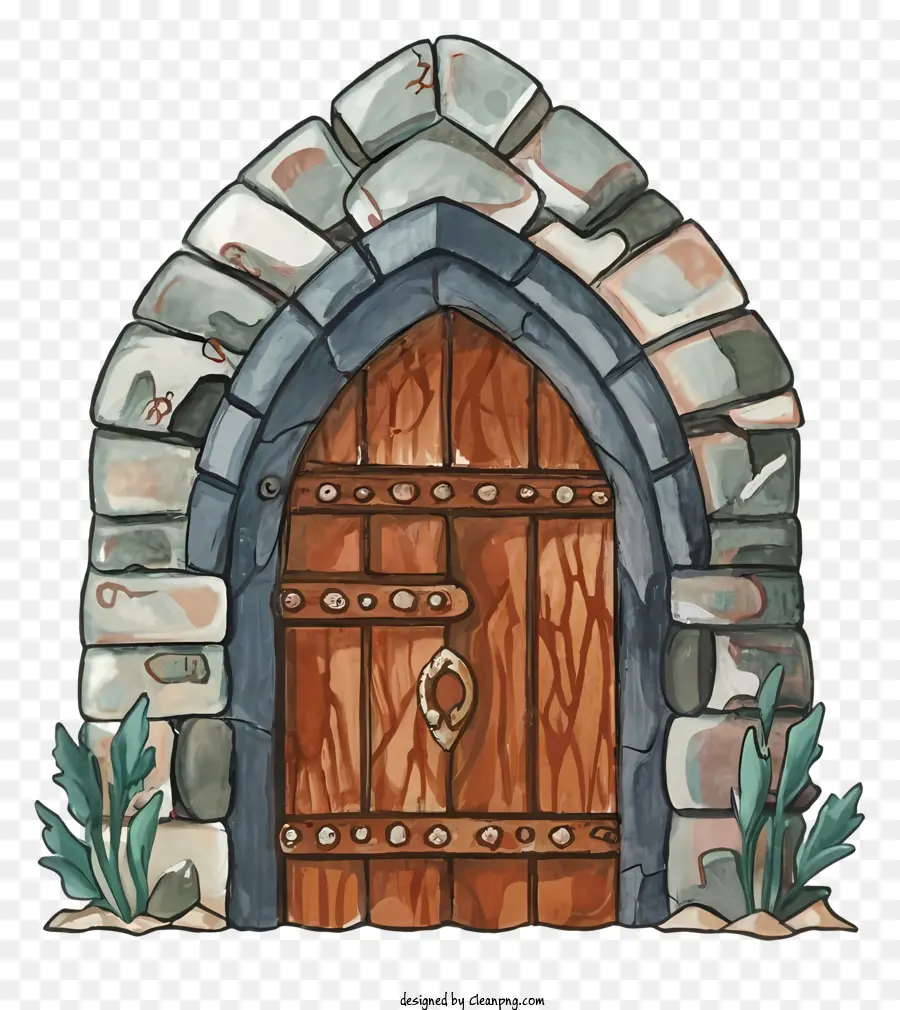 الباب الخشبي，المنحوتات المزخرفة PNG