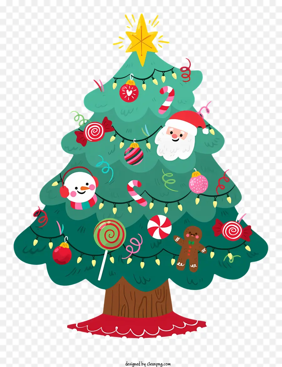 زينة شجرة عيد الميلاد，عصا الحلوى PNG