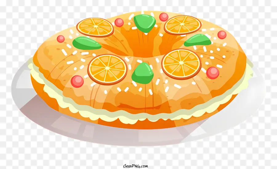كعكة，البرتقال PNG