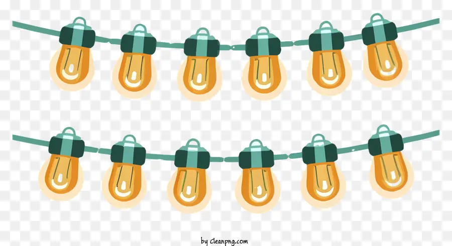 سلسلة أضواء，تزيين المصباح الكهربائي PNG