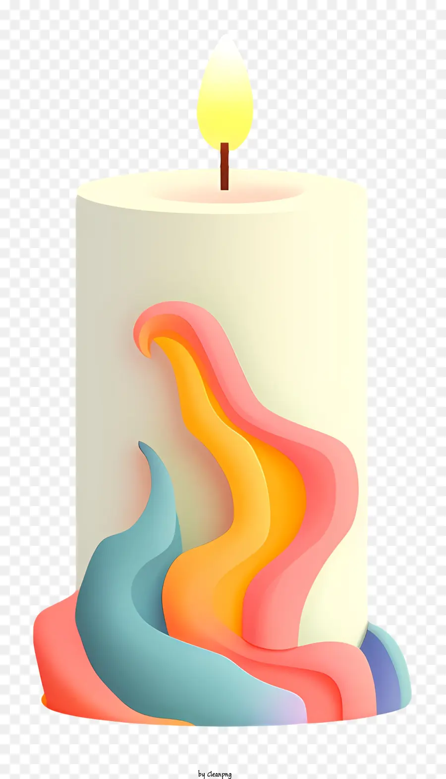 طلاء شمعة，شمعة ملونة PNG
