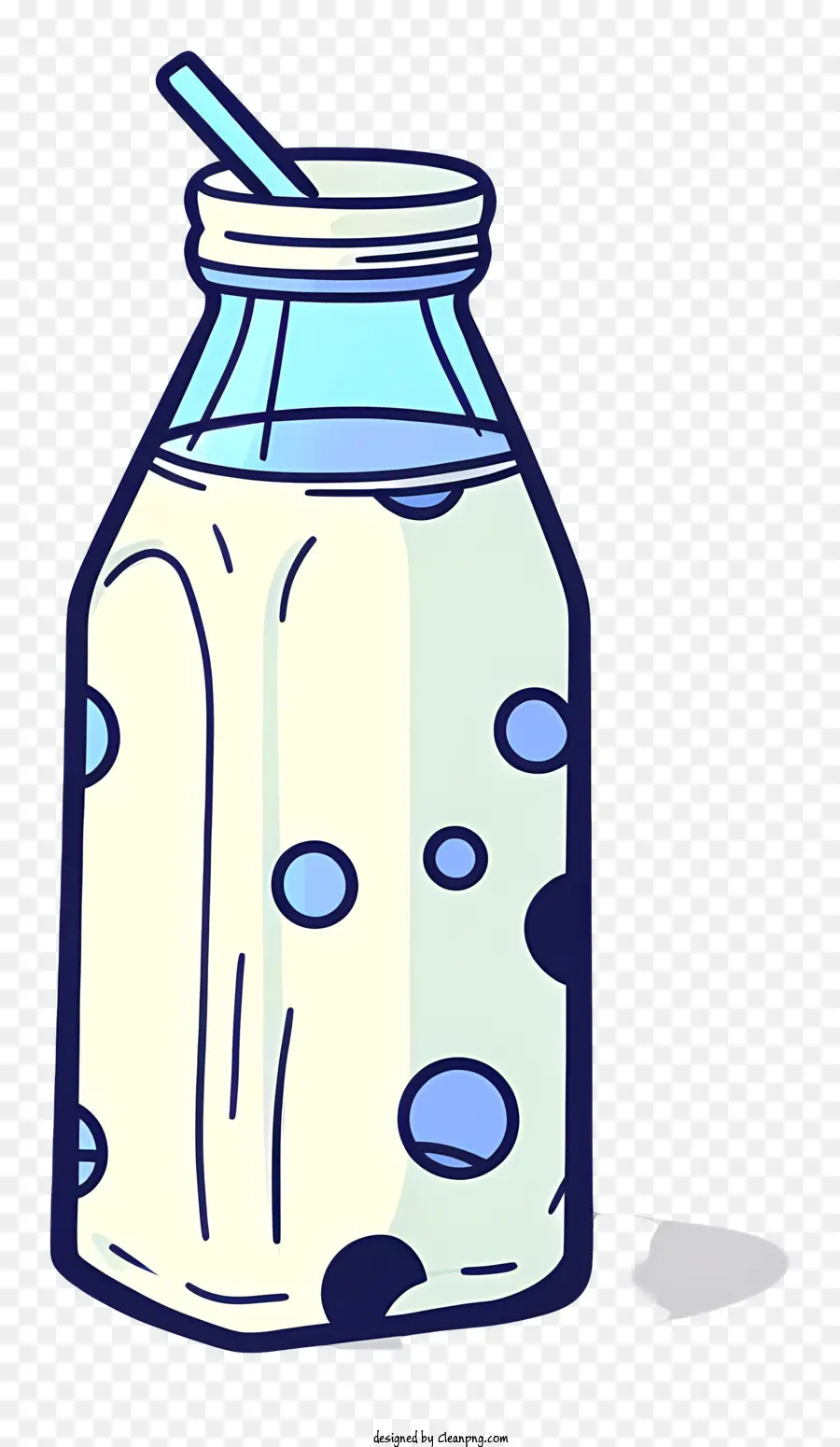 زجاجة الحليب，القش PNG