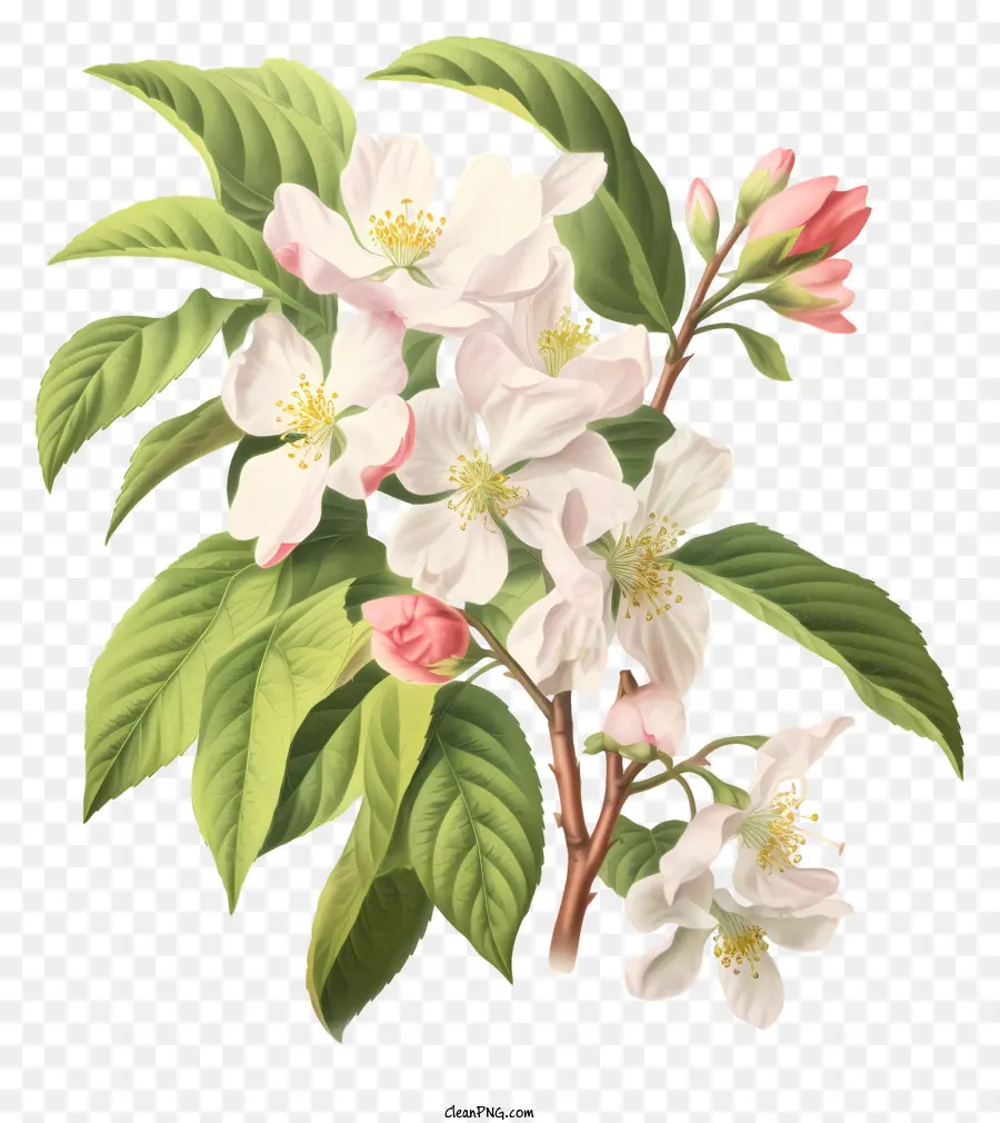 أشجار تفاح，الزهور الوردية PNG