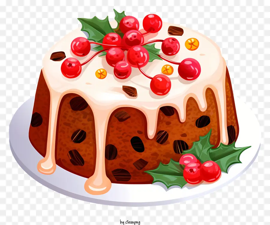 كعكة فاكهة عيد الميلاد，التوت الأحمر PNG