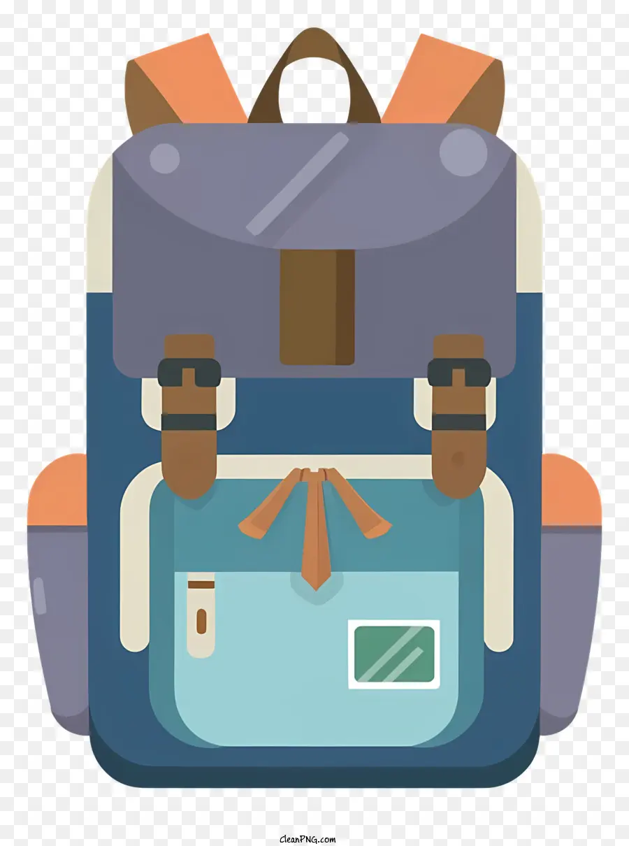 حقيبة الظهر الأزرق والبني，حقيبة ظهر كبيرة حزام PNG