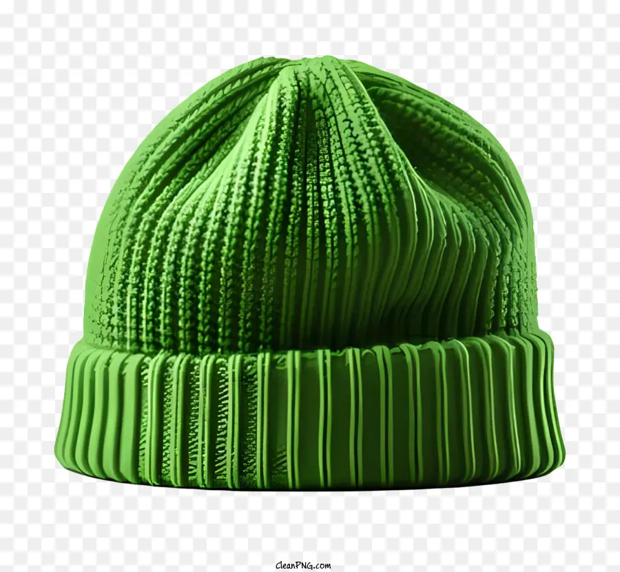 قبعة خضراء محبوكة，قبعة صوف PNG
