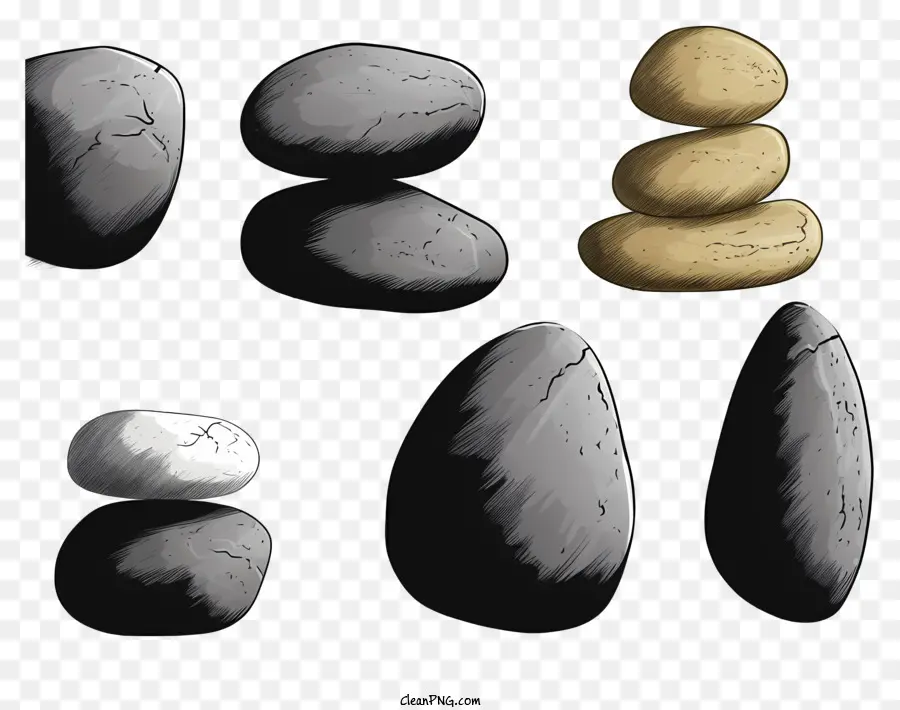الصخور，الألوان PNG