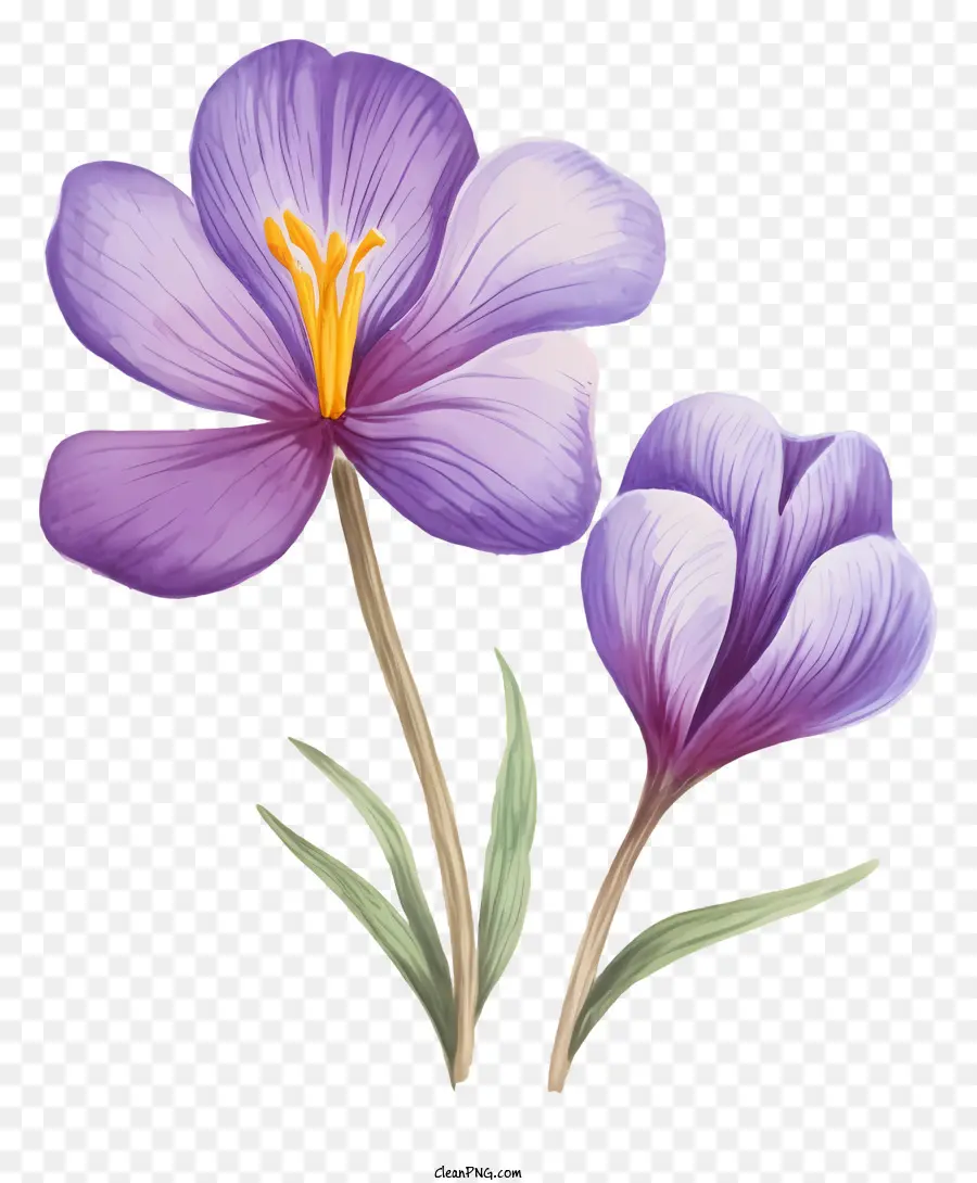 الزعانف الأرجواني，زعفران الزهور PNG