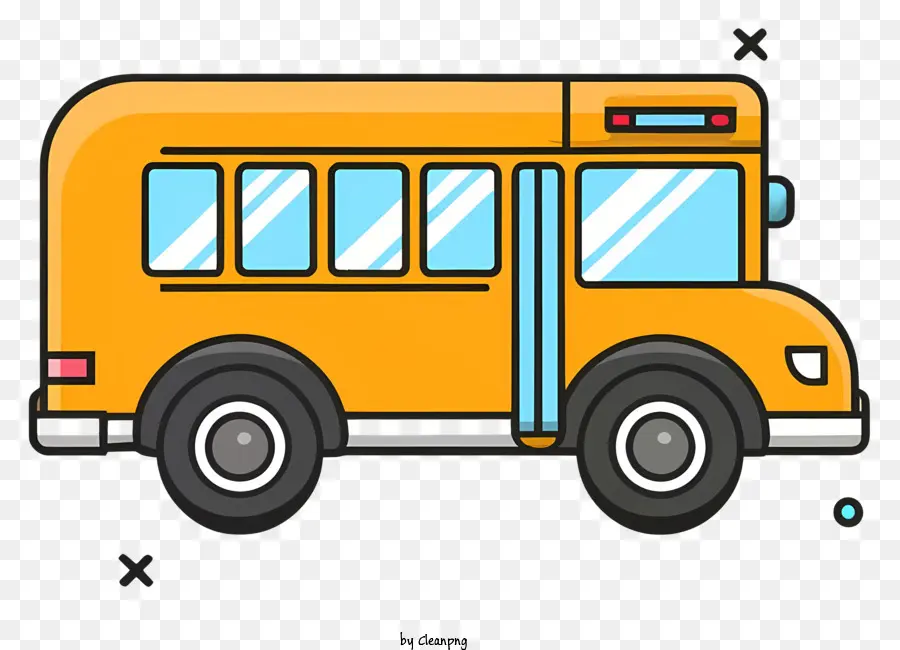الحافلة المدرسية الصفراء，الجسم الأزرق PNG