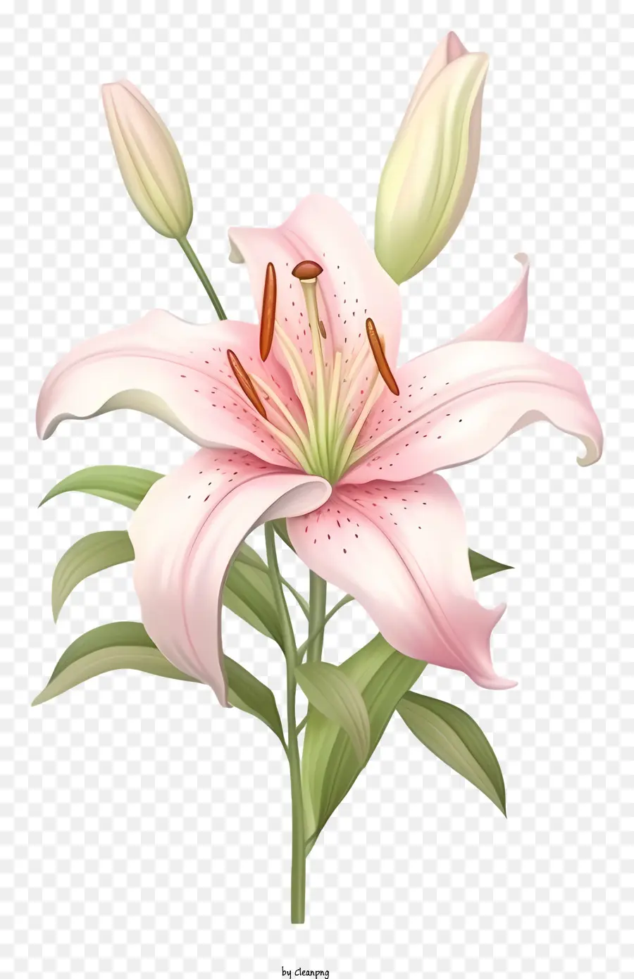 زهرة الزنبق الوردي，بتلات زنبق PNG