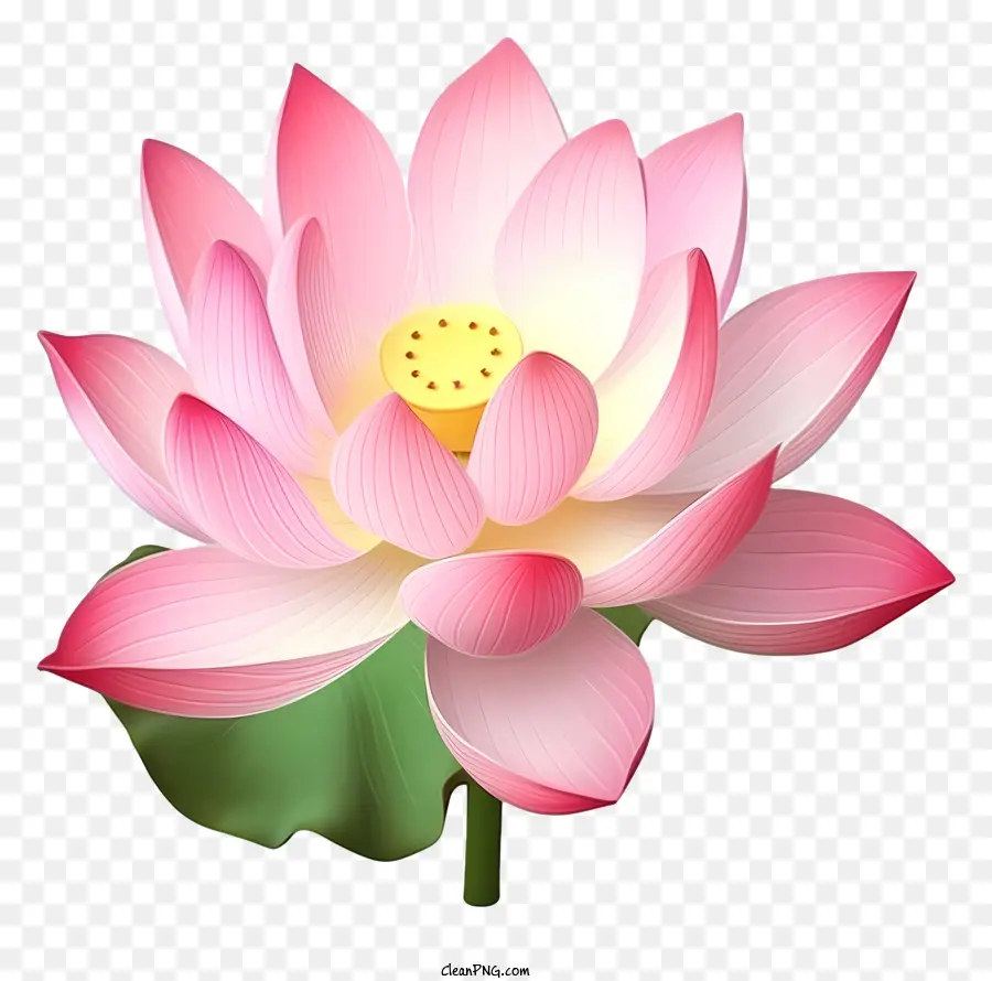 زهرة اللوتس الوردي，بتلات شفافة رقيقة PNG