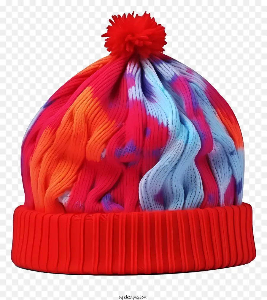 قبعة قبعة ملونة，نمط متموج PNG