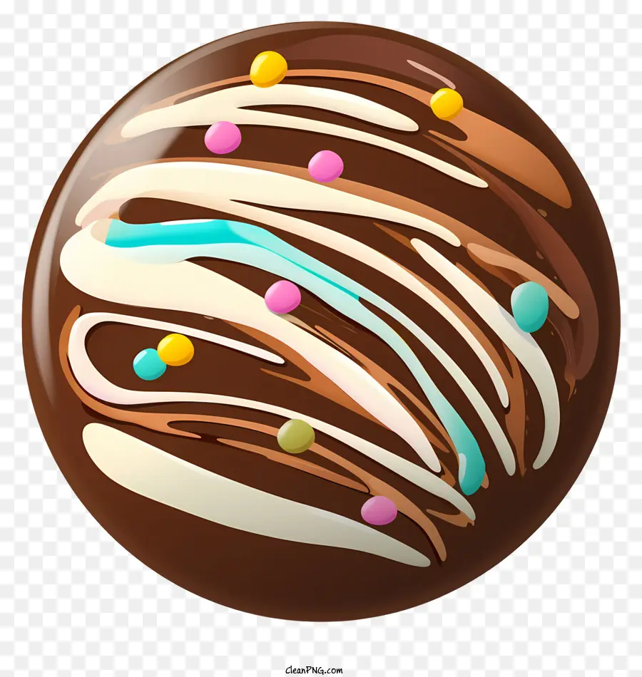 كعكة الشوكولاته，تصميم Swirly PNG