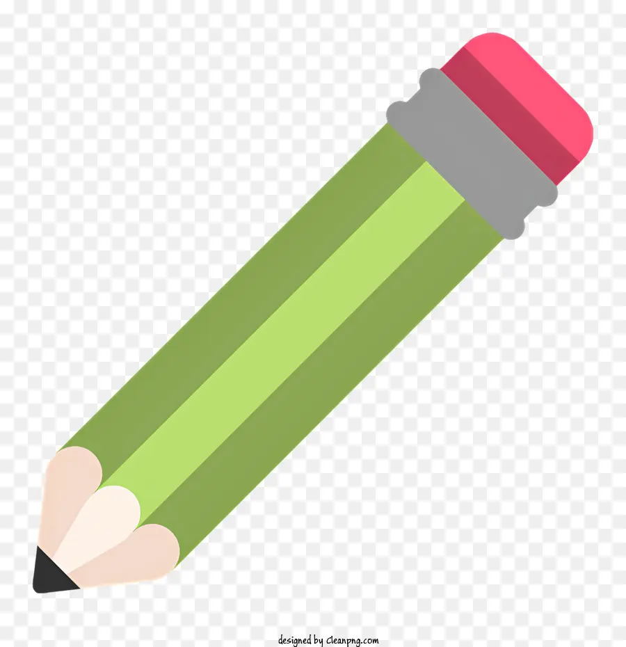 قلم أخضر，خلفية سوداء PNG