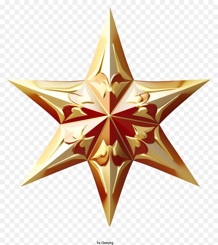 النجم الذهبي，الأشكال الهندسية PNG
