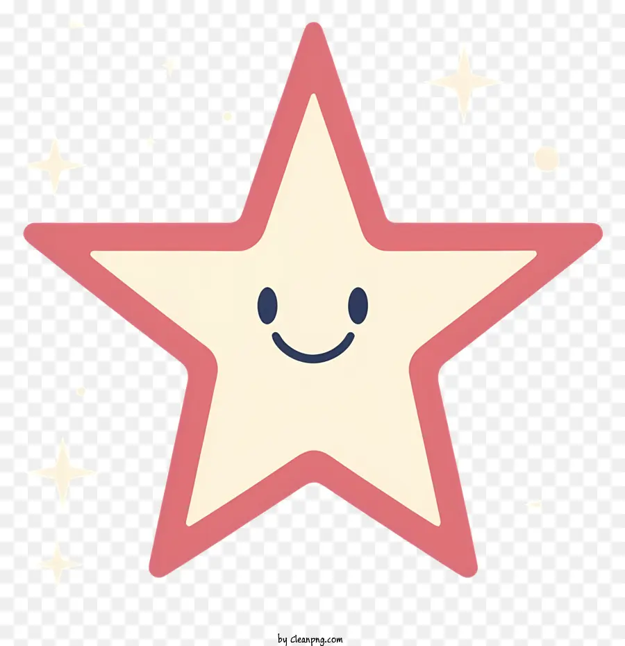 نجم مبتسم，وجه على النجم PNG