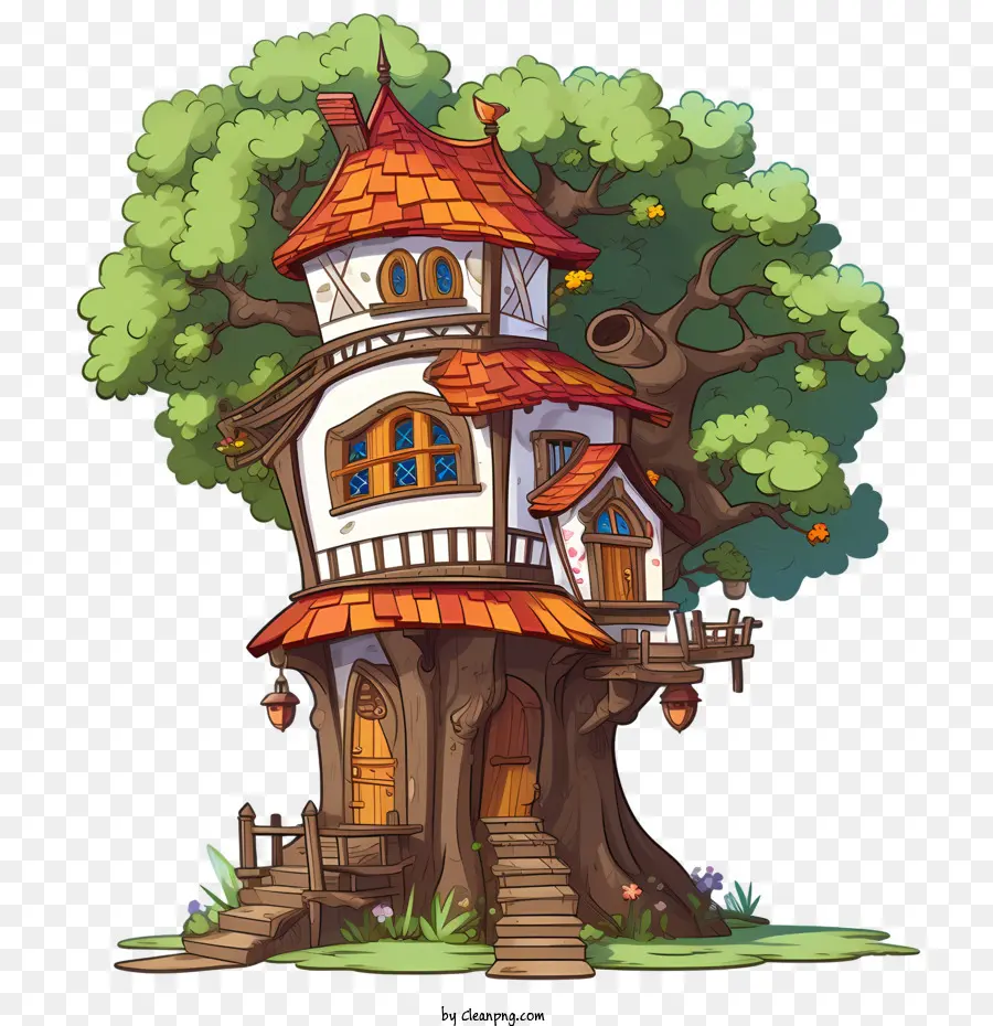 منزل الشجرة，الكرتون PNG
