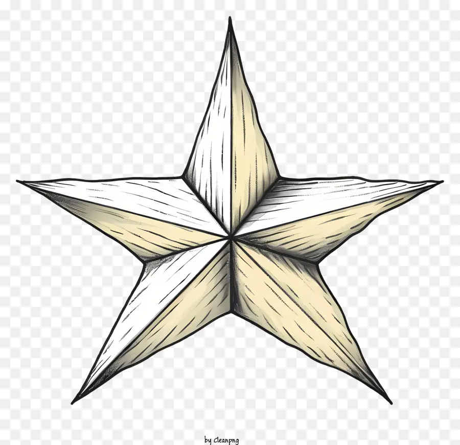 النجم الأبيض，خلفية سوداء PNG