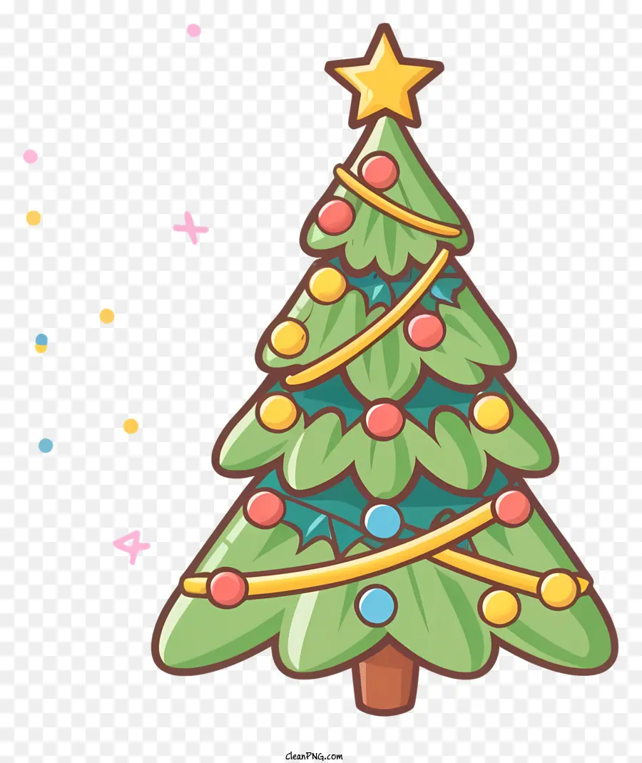 شجرة عيد الميلاد，نجوم PNG