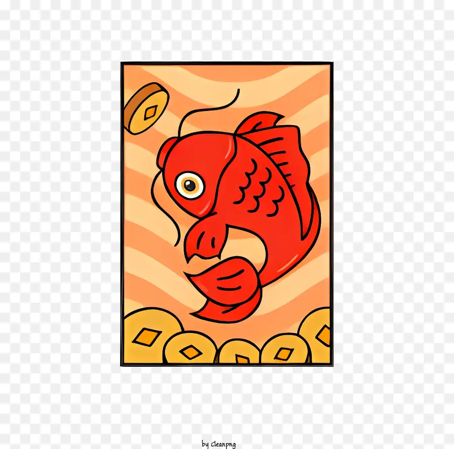 اللوحة الأسماك，الألوان الحمراء والأسود PNG