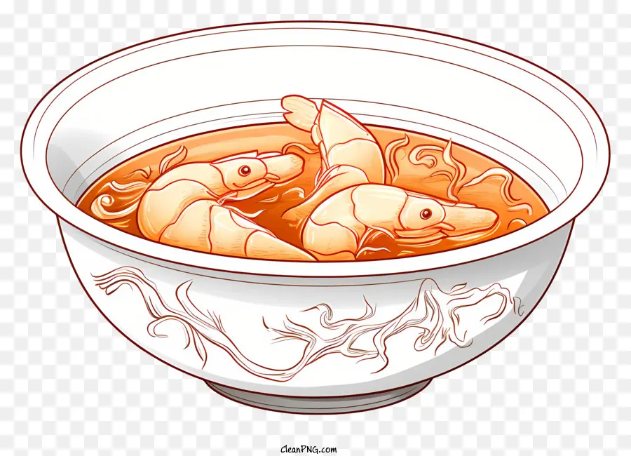 حساء الروبيان والأرز，الزنجبيل PNG