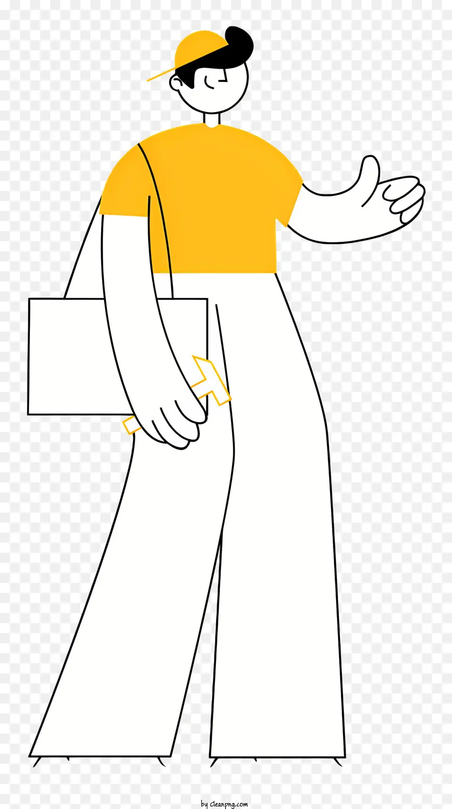 الإنسان，القميص الأصفر PNG