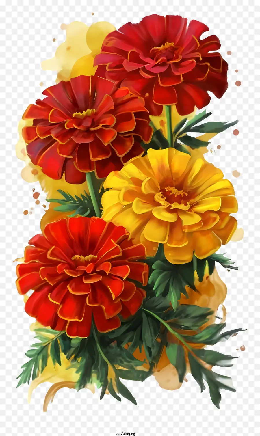 باقة من الزهور，الزهور الملونة PNG